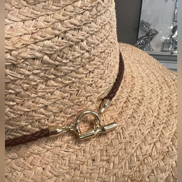 🆕 Lauren Ralph Lauren Raffia Rope Fedora Hat - Picture 4 of 17